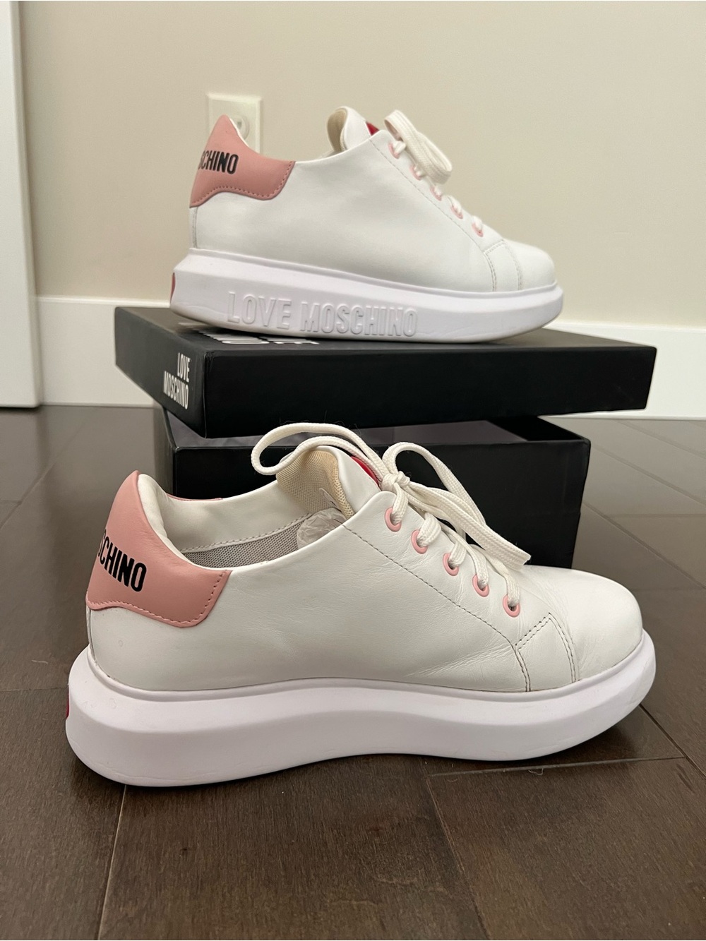 Love Moschino Women White Sneakers